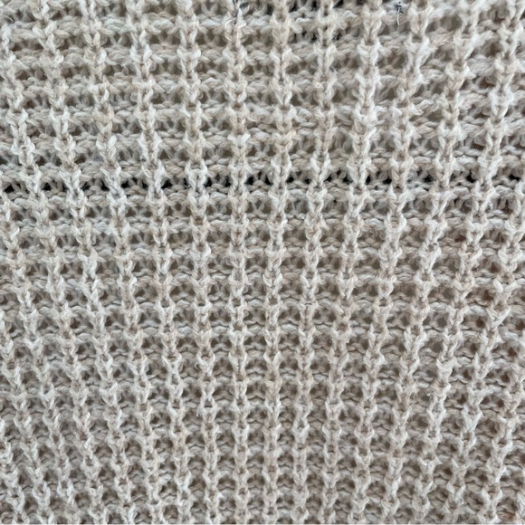 AMERICAN Eagle Cotton Blend Chunky Knit Button Cardigan, Oatmeal, Size M - Picture 7 of 8